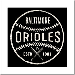 Vintage Baltimore Orioles by Buck Tee Posters and Art